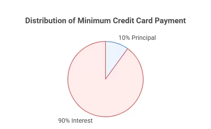 credit card payment pie chart